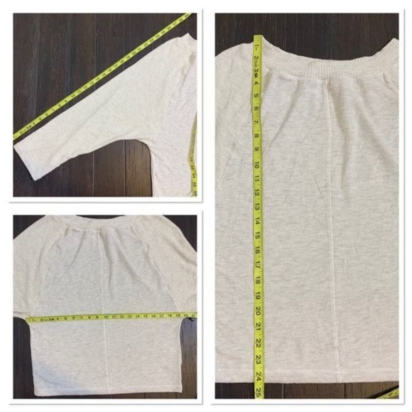 NWT Treasure & Bond Oatmeal Ribbed Long Raglan Sleeve Boat Neck Top Small - Picture 12 of 12